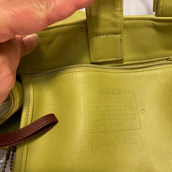 Coach lime/Olive Green Leather Soho Shoulder bucket Bag K6C-4157 - Picture 10 of 10